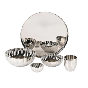 Mushroom Stainless Steel Dinner Set  33 pcs