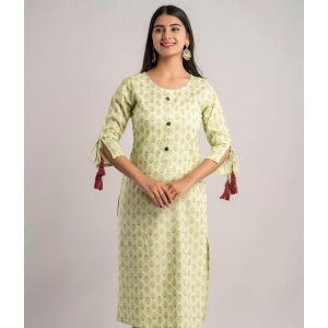 MAUKA - Green Rayon Women's Straight Kurti ( Pack of 1 ) - None