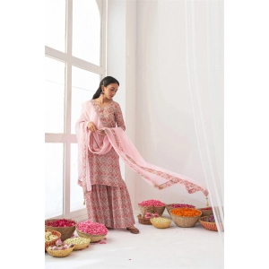 Bbay Pink Masleen Designer Salwar Suit For Women-M / Pink