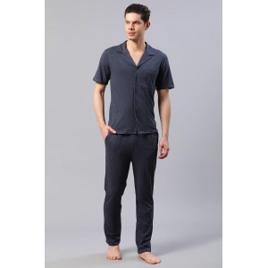 Men Solid Blue Co-ord Set