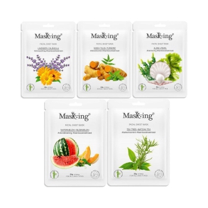 masking-bamboo-lavender-safron-algae-watermelon-teatree-face-sheet-mask-100-ml-pack-of-5