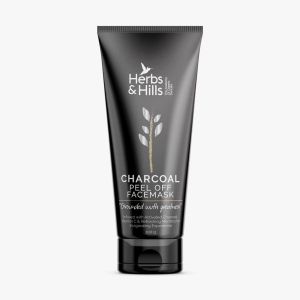 Herbs & Hills Charcoal Peel Off Facemask 100g with Lemon, Orange & Aloe Vera Extract, Removes Tanning & Blackheads, Reduces Wrinkles, Blemishes & Acne, Deep Pore Cleansing, Detoxify & Purifies Skin