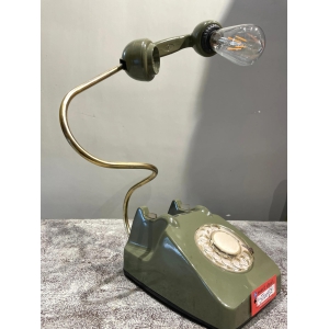 80s Rotary Phone Lamp (Olive)