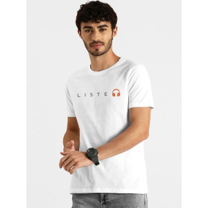 Bewakoof - White Cotton Regular Fit Men's T-Shirt ( Pack of 1 ) - None