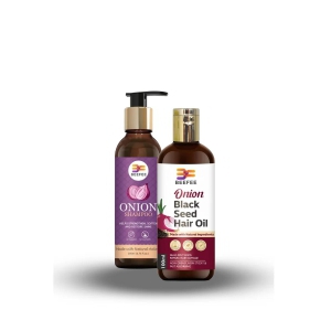 BEEFEE Combo of Onion Shampoo 200ml & Red Onion Hair Oil 100ml