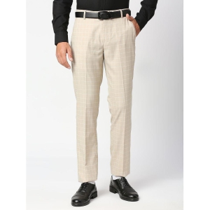 Solemio Beige Slim Formal Trouser ( Pack of 1 ) - None