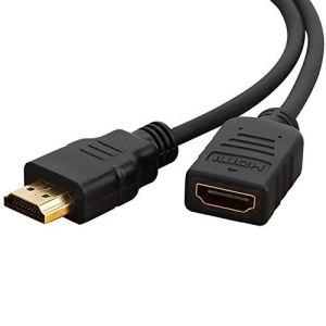 Lapster Quality Assured High Speed, Gold Plated HDMI Extension Cable (Black) 1.5 M - 1 Piece