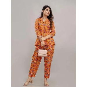 frionkandy-orange-printed-pant-top-set-none