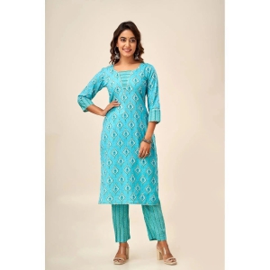 SVARCHI Cotton Printed Straight Womens Kurti - Green ( Pack of 1 ) - None