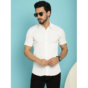 Striped Casual Shirt-S / White