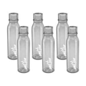 Milton Name Tag Pet Water Bottle, Set of 6, 1 Litre Each, Grey - Grey