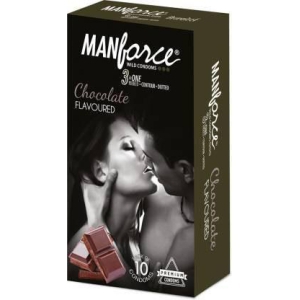 MANFORCE CONDOM CHOCOLATE FLAVOURED (1 SET  10S) Condom  (10 Sheets)