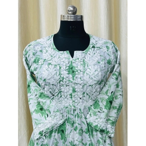 Long Chikankari Gowns-L / Green