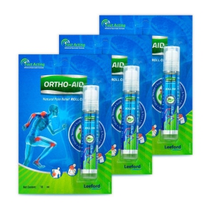 ORTHO AID Pain Relief Roll On for Muscle & Joint Pain|Instant Relief|Pack of 3, 10ml each