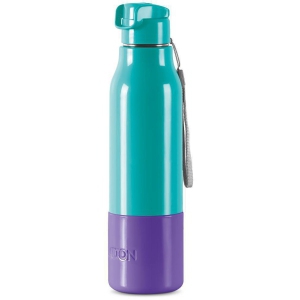 Milton Steel Sprint 900 Insulated Inner Stainless Steel Water Bottle, 630 ml, Aqua Green | Hot or Cold | Easy Grip | Leak Proof |Kids School Bottle | Office | Gym | Hiking | Treking | Travel