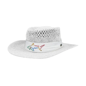 Greg Norman Men's Signature Straw Hat-WHITE / ONESIZE