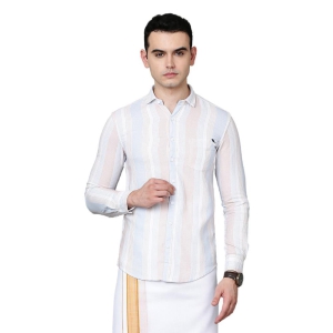 Kalyan Silks Cotton Shirt with White Strips by JustmyType