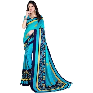 LEELAVATI - Light Blue Georgette Saree With Blouse Piece ( Pack of 1 ) - Light Blue