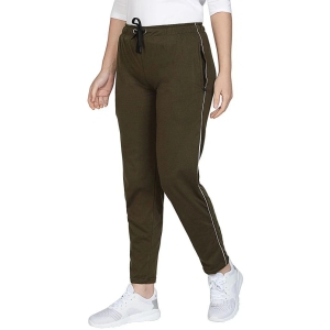 Uzarus - Olive Cotton Blend Womens Running Trackpants ( Pack of 1 ) - 2XL