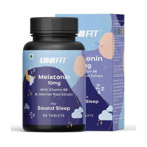 Unifit Melatonin 10 mg with Tagar 250mg Sleeping Aid Tablets For Men & Women for Better Sleep (60 Tablets)