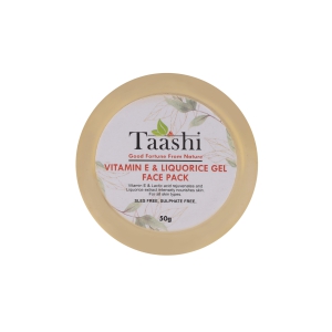 Taashi Vitamin E & Liquorice Gel Face Pack(50 GM) for minimising open pores|all skin types