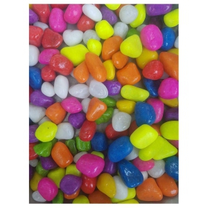 Afast Multicolor Pabbles/Stone For Garden, Plants, Aquarium & Home Decor Wt. 950g