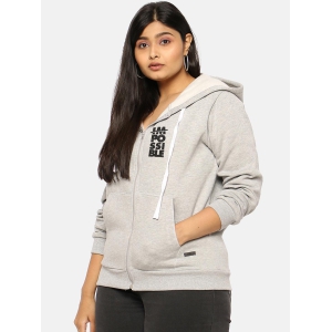 Printed Sweatshirt With Hood Grey 4XL