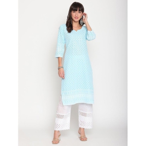 queenley-blue-cotton-womens-straight-kurti-pack-of-1-m