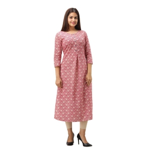 JAIPURETHNICWEAVES Women's Cotton Floral Printed Straight Kurta