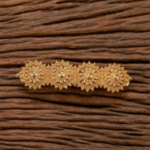 Antique Plain Gold Hair Clip With Gold Plating-GOLD