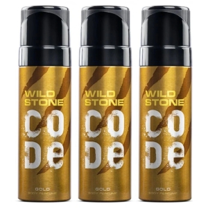 Wild Stone CODE Gold Body Perfume for Men, Pack3(50ml each) Eau De Parfum (EDP) For Men 3 ( Pack of 3 )