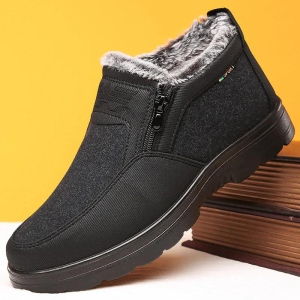 Winter Men Ankle Boots Non Slip Shoes for Men Casual Keep Warm-black / 41