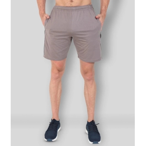 Zeffit - Silver Cotton Blend Mens Shorts ( Pack of 1 ) - None