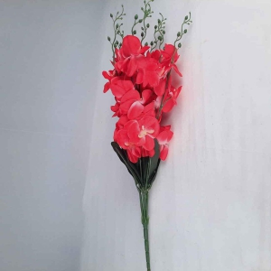 Artificial Flowers Gladiolus Fake Bouquet Bunch| Fake Flower & Plants Bunch - for Table Vase, Pot, Home Decor, Living Room, Side Table Center piece Decoration-Light pink