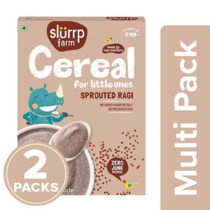 Slurrp Farm Organic Sprouted Ragi Powder/Ragi Pindi, 2x250 g Multipack