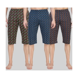 Zeffit - Multi Cotton Mens Three-Fourths ( Pack of 3 ) - None