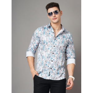 Paul Street Polyester Slim Fit Printed Full Sleeves Mens Casual Shirt - Blue ( Pack of 1 ) - None