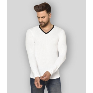 Glito - White Cotton Blend Regular Fit Mens T-Shirt ( Pack of 1 ) - None