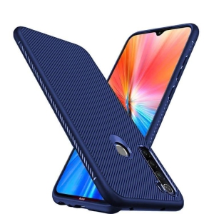 Redmi Note 8T Back Cover Case Anti Skid Texture - Blue