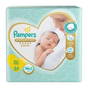 Pampers Premium Care Pants Medium size baby diapers 24 Count