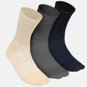 Bamboo Diabetic Socks - 3 Pairs-Black | Grey | Beige