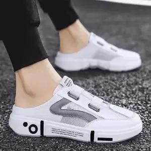 Mens Soft Nonslip White Half Casual Shoes-7