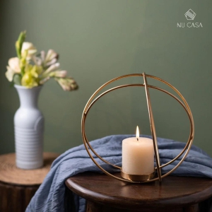 Geometric Round Candle Stand