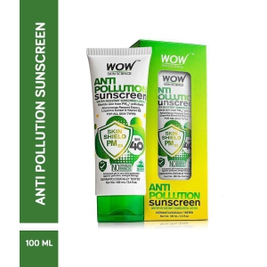 WOW Skin Science Anti Pollution Sunscreen SPF 40 Lotion, 100mL Tube