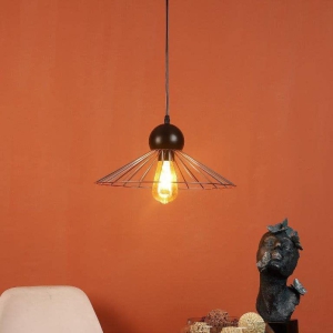 ELIANTE Copper Iron Base Copper Iron Shade Hanging Light - 633-1Lp-Copper - Without Bulb