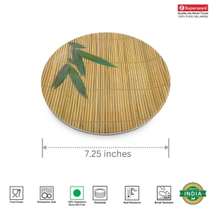 SUPERWARE, Small Plate Set - BAMBOO (7.25 Inches) | 6 Nos.-7.25 inches | Small Plate