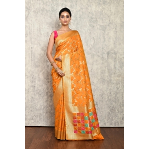 Yellow Silk Saree