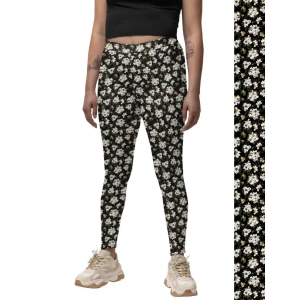 Flower Kissed – Printed Athleisure Leggings For Women With Side Pocket Attached