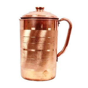 NURATPure Copper Handcrafted Water Storage jug with Ayurvedic Health Benefits 1500 ML
