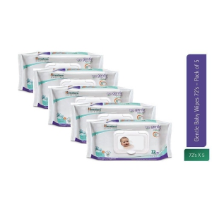 Himalaya Herbals Gentle Baby Wipes (72 Pcs x 5 Pack)